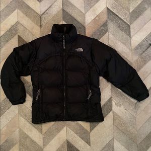 Black kids Northface puffer jacket.